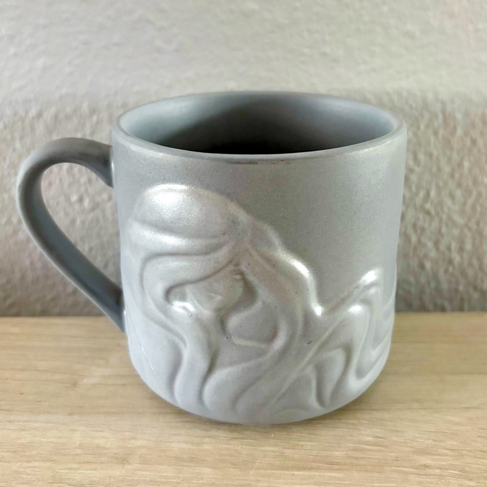 Starbucks Coffee Mug Mermaid Siren Since 71 matte steel Grey Stone Color 12 oz.